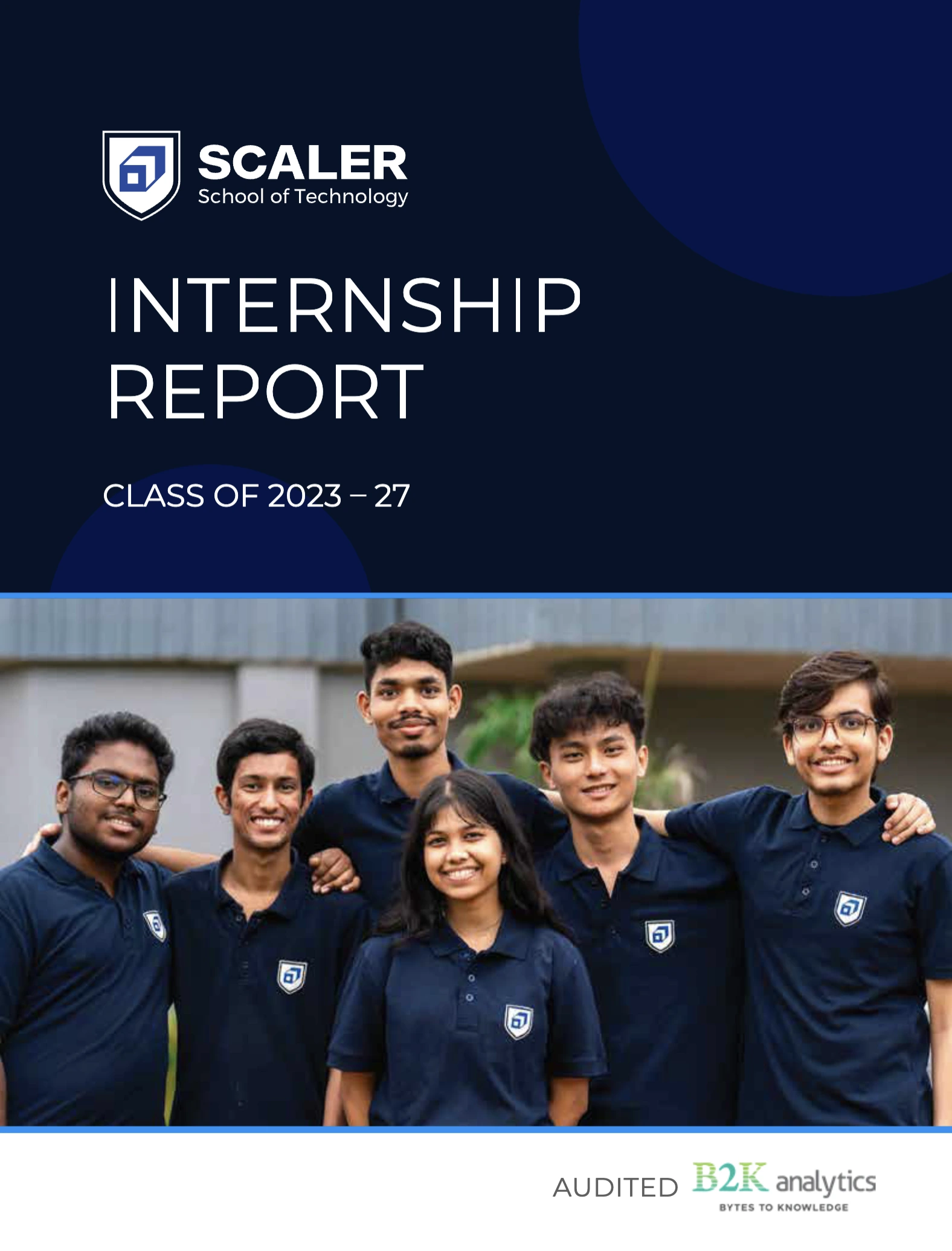 Internship Report Cover