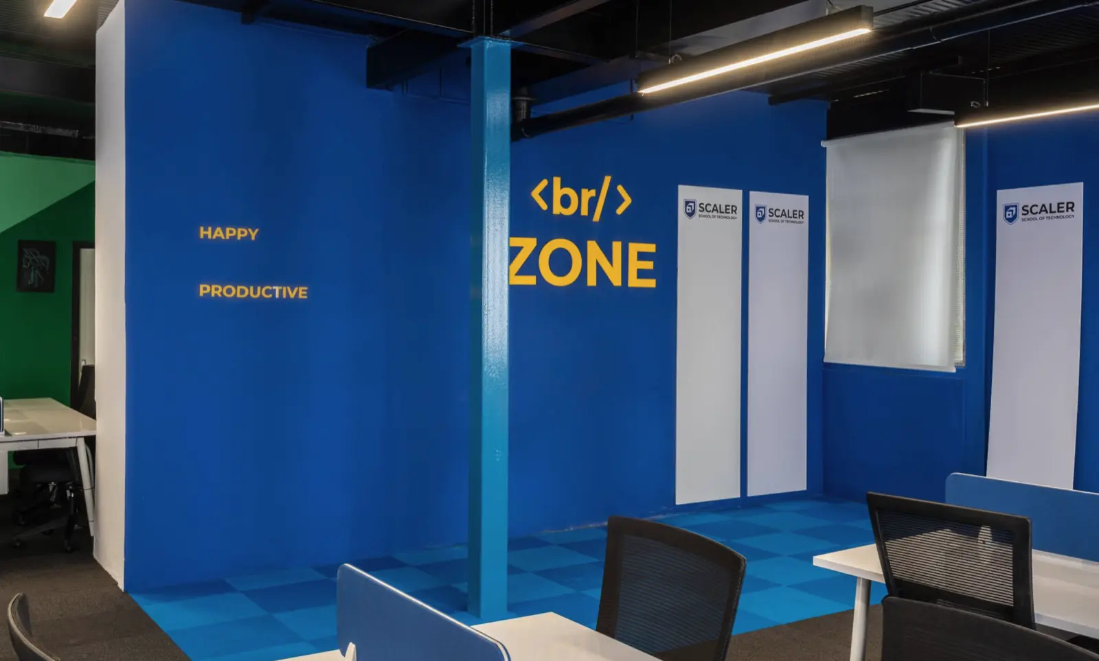 A review session in the campus collaboration zone