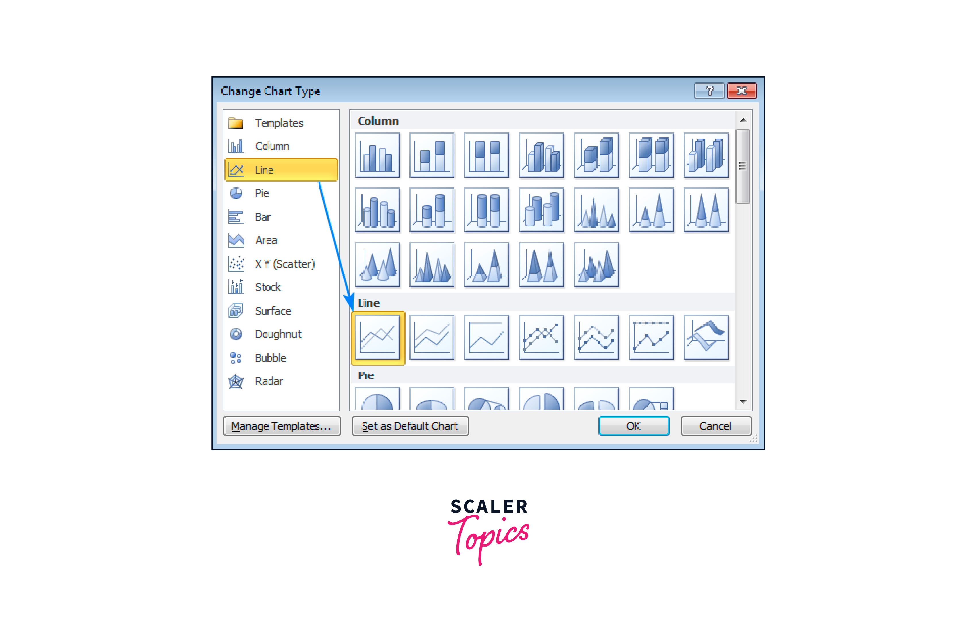 Chart Type dialogue box