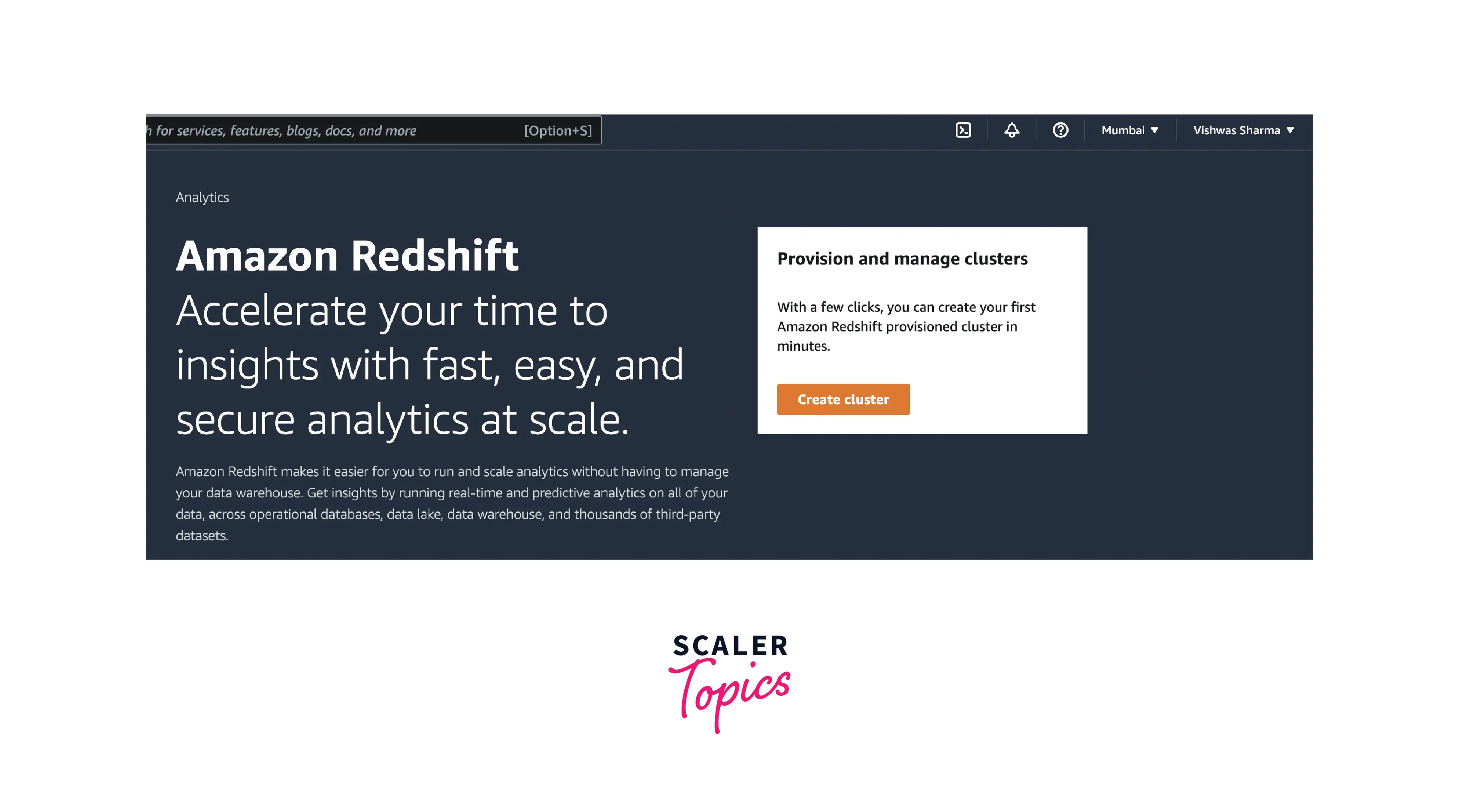 Amazon Redshift Scaler Topics