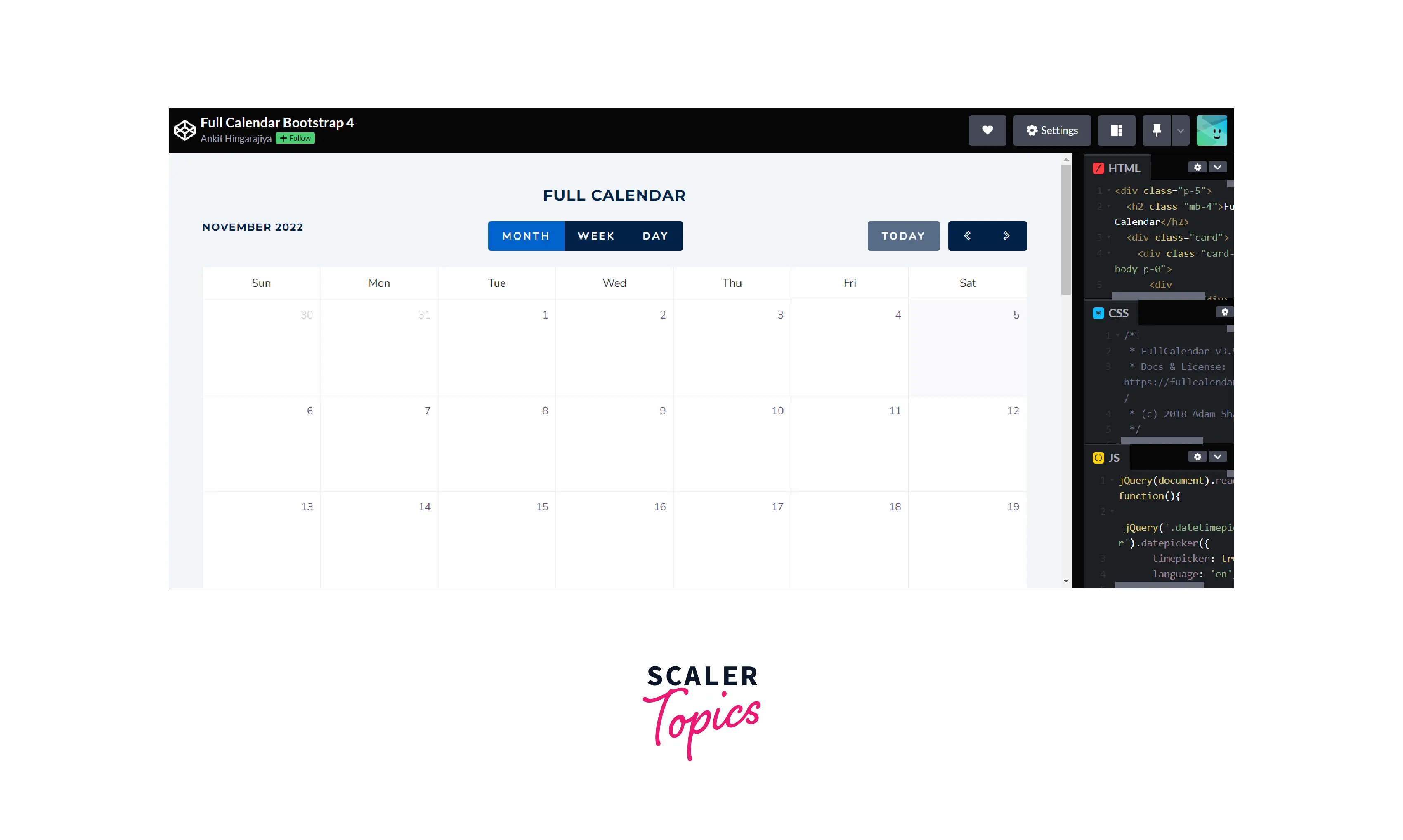 Bootstrap Calendar | Scaler Topics