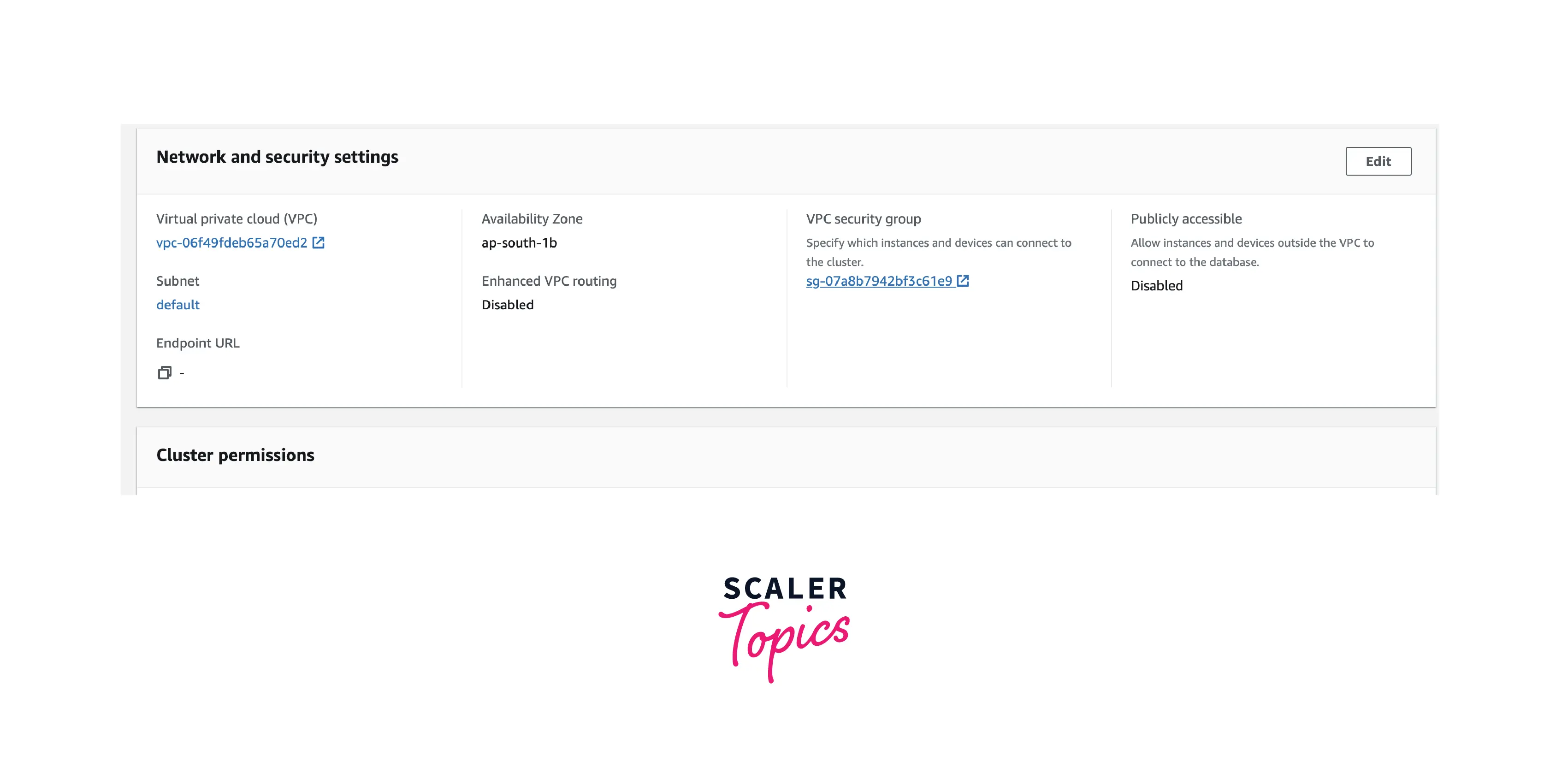 CLUSTER SECURITY AWS