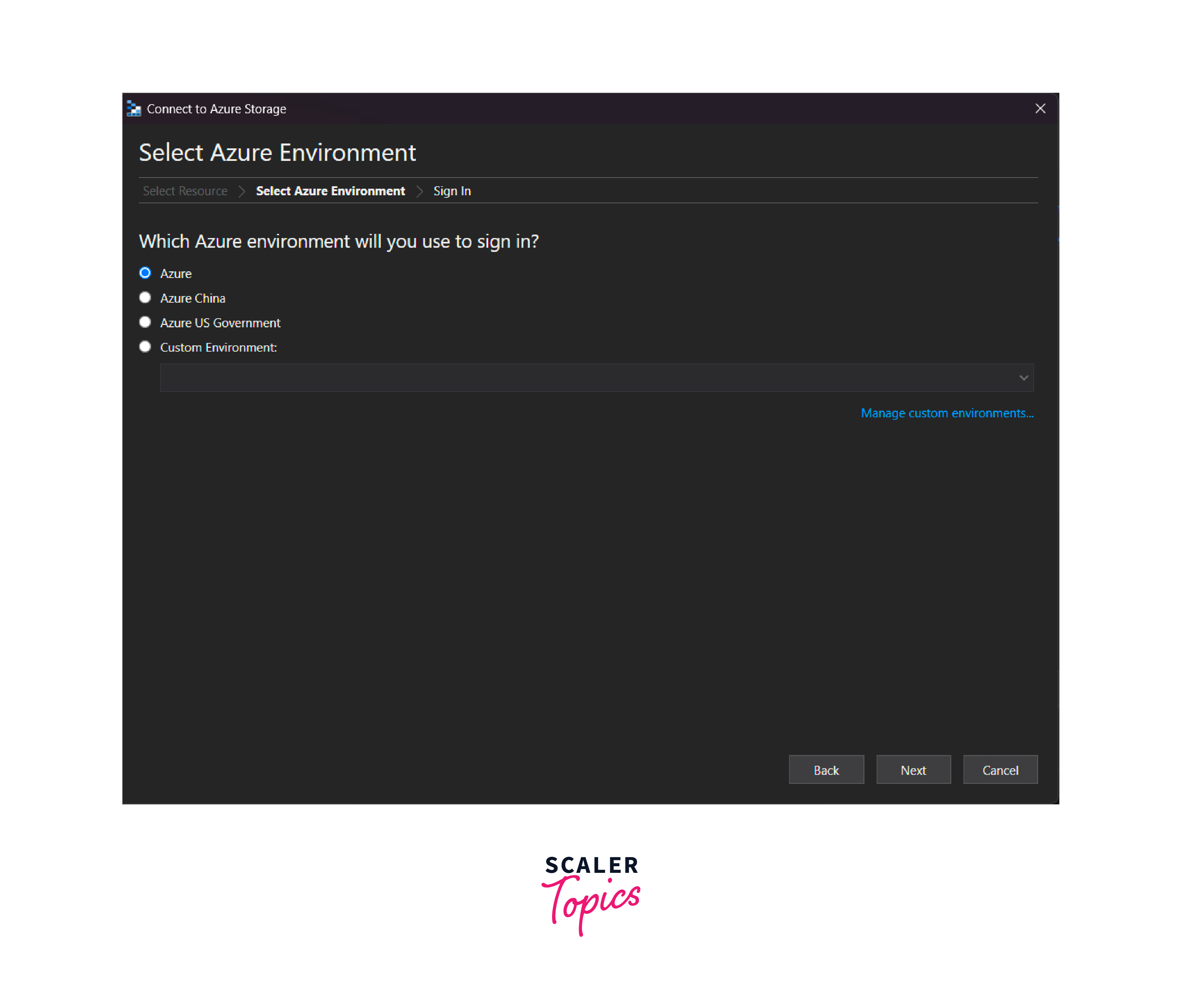 Connecting to a Storage Account 2