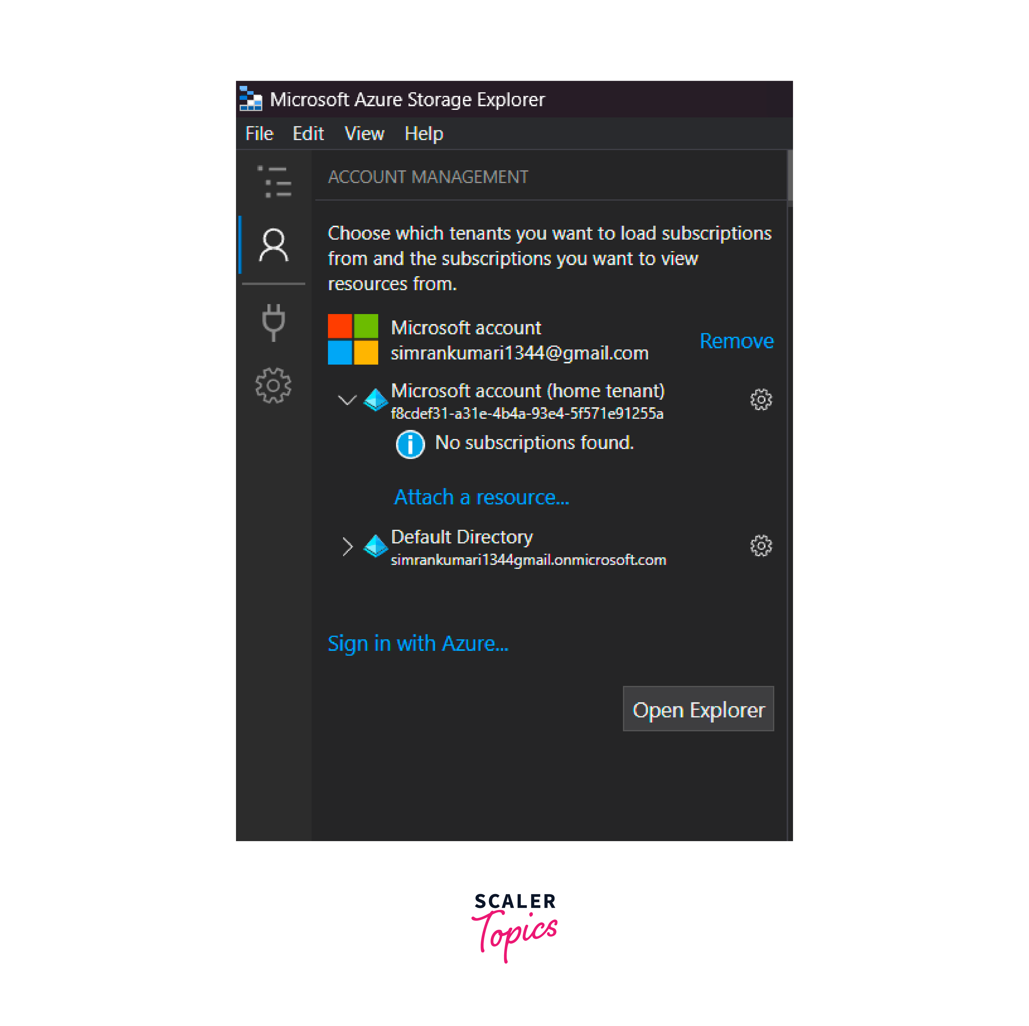 Connecting to a Storage Account