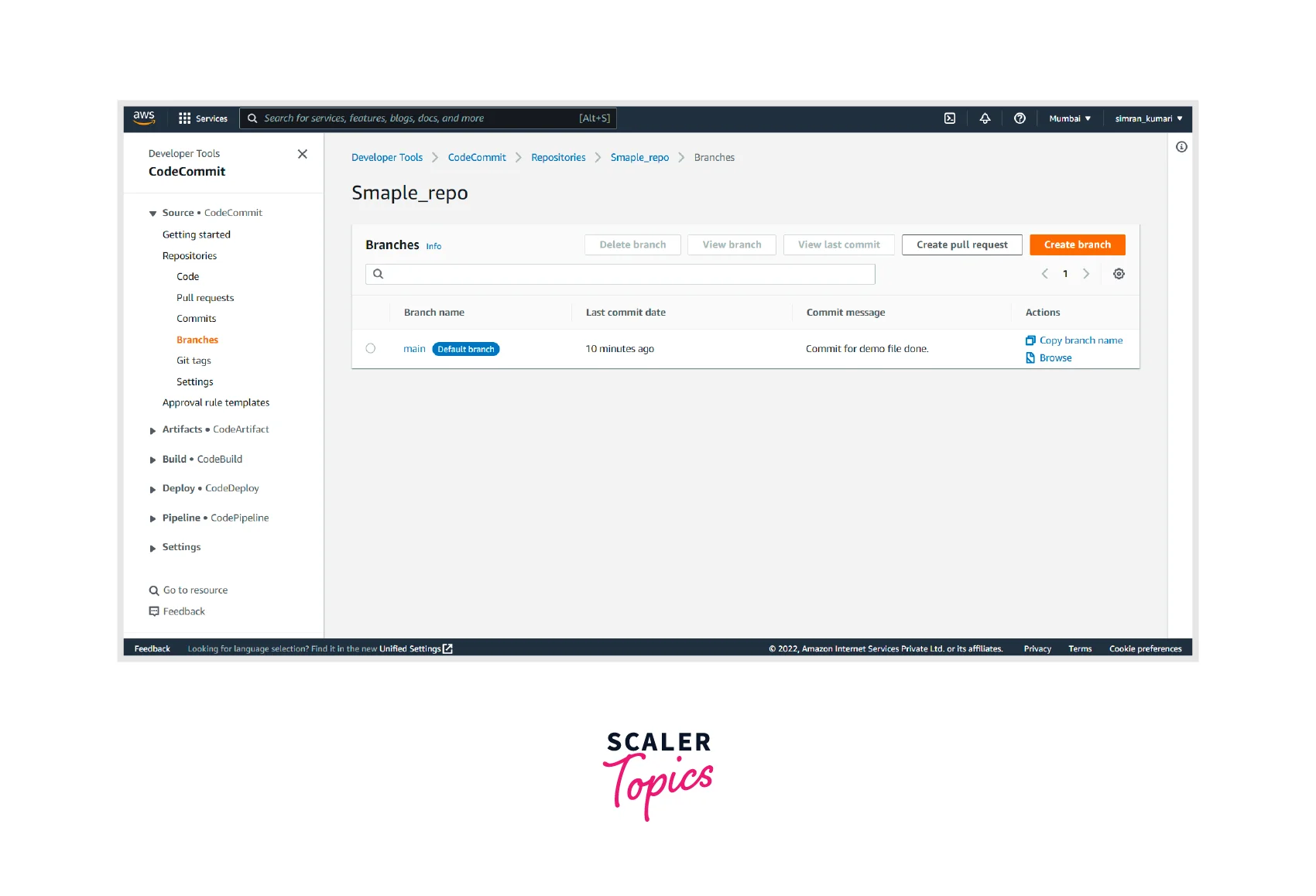 Create a Repository In CodeCommit 11