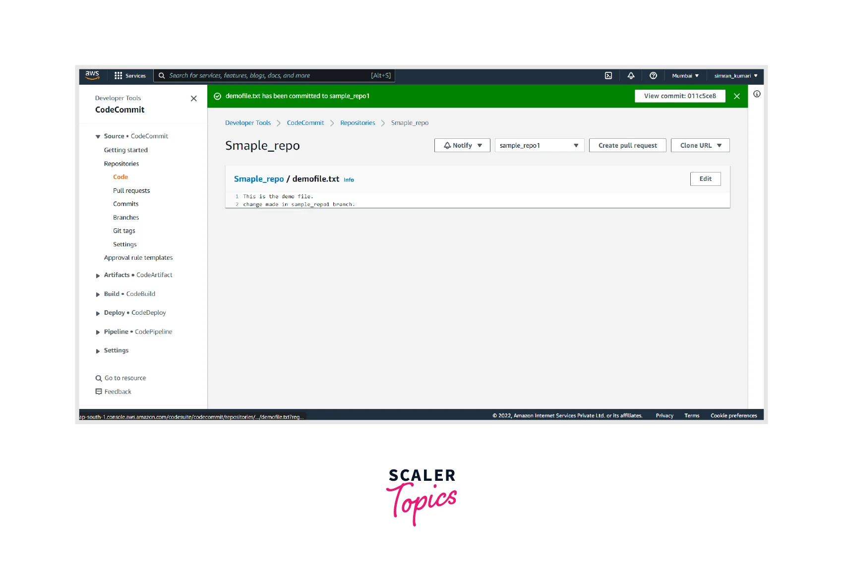 Create a Repository In CodeCommit 18
