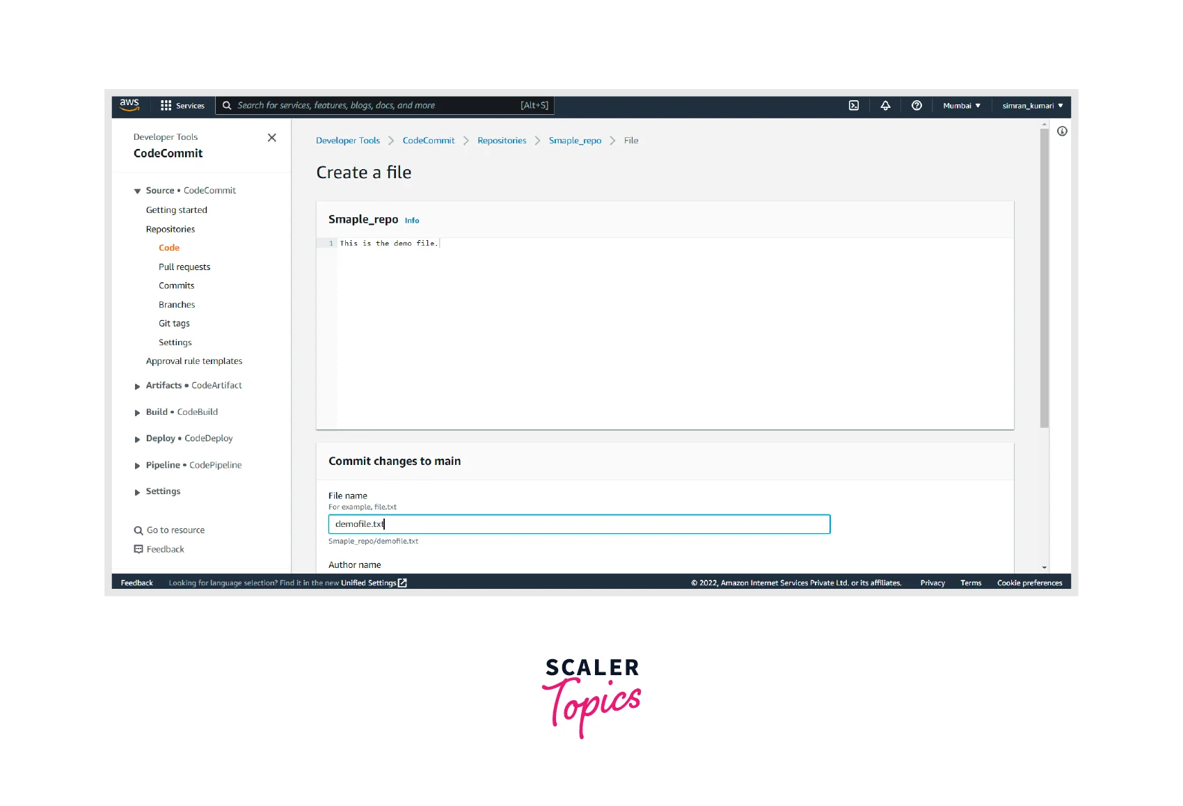 Create a Repository In CodeCommit 7