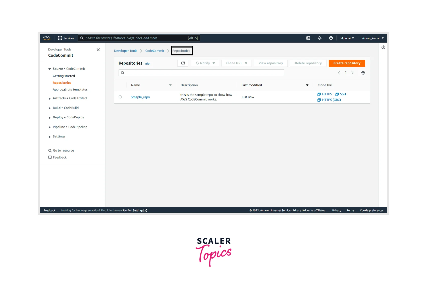 Create a Repository In CodeCommit 9