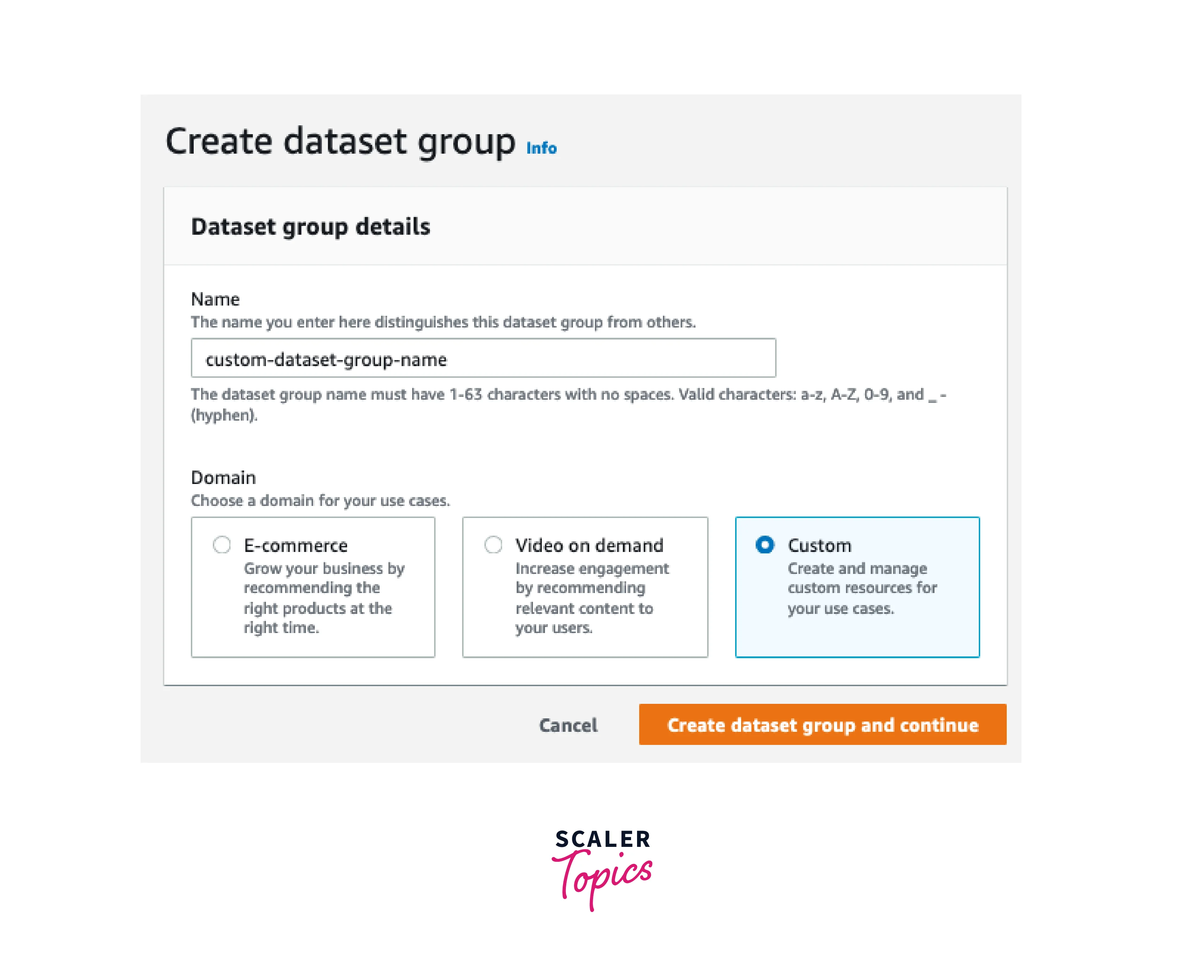 Create a Dataset Group and a Dataset