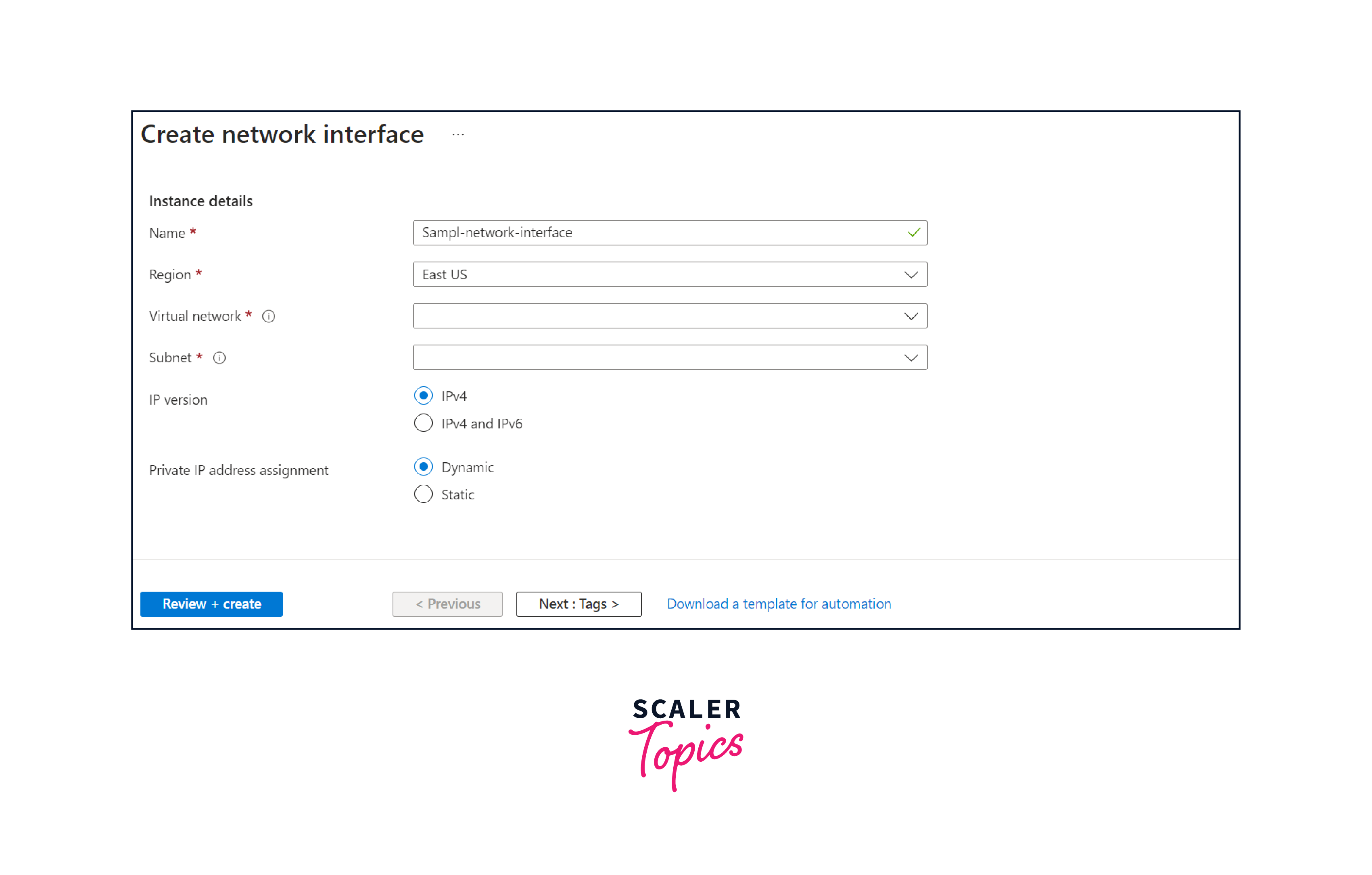 Network Interface In Azure Scaler Topics