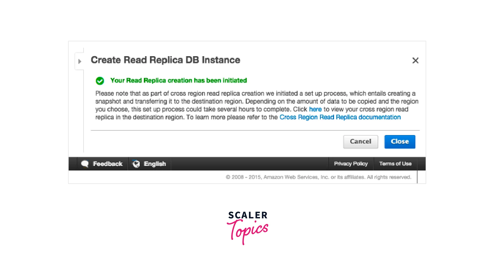 Create Read Replica DB Instance