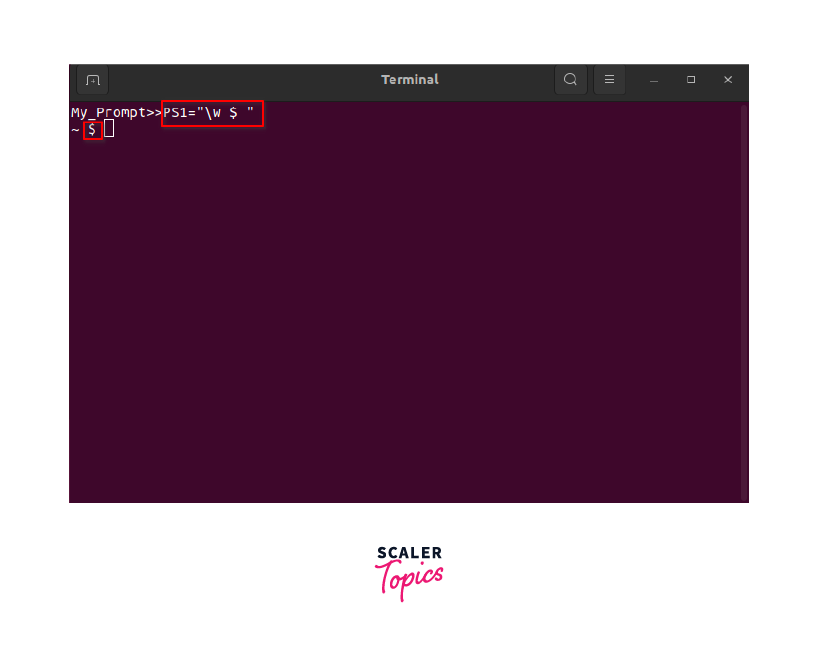 Displayed current directory