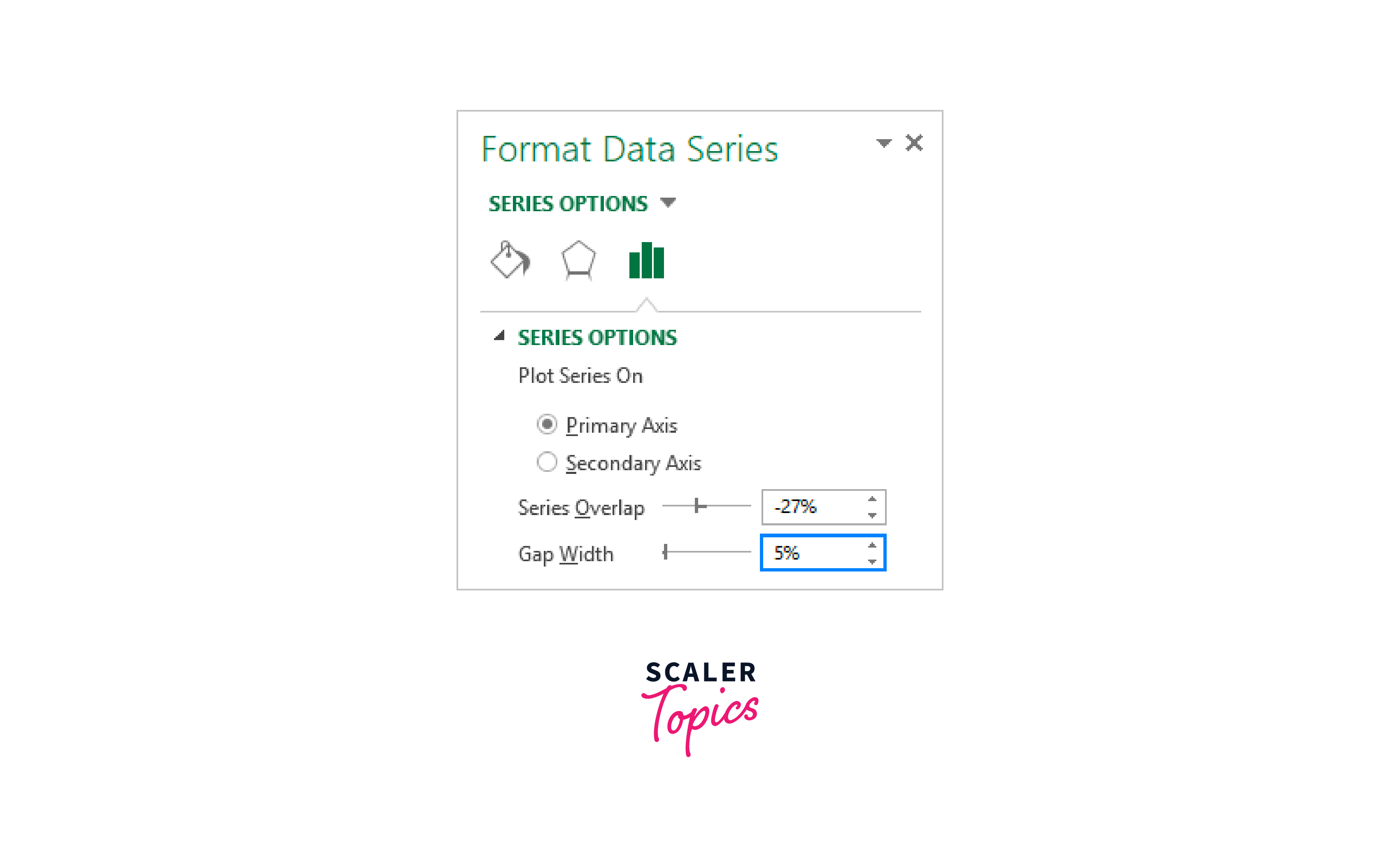distance between bars