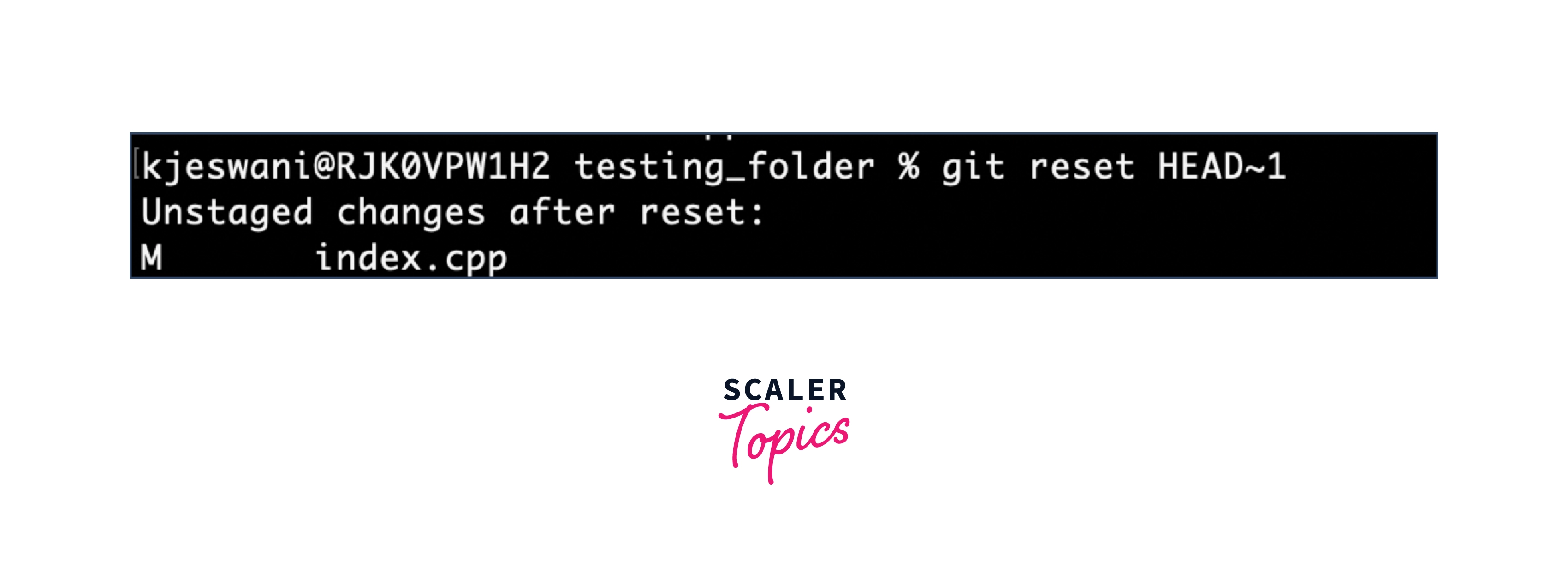 git reset command to remove topmost commit