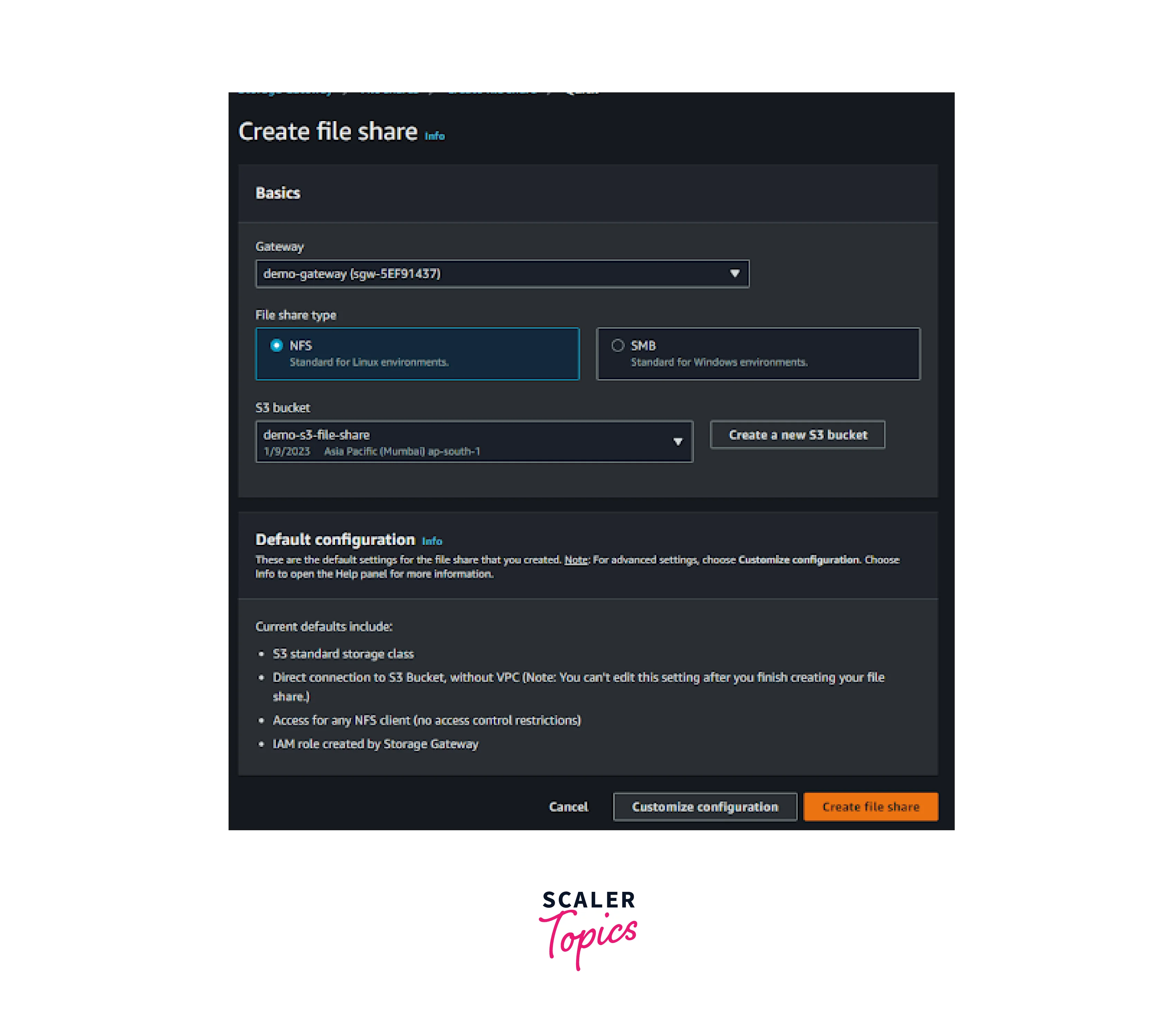 How to Create an NFS file Share in AWS 4