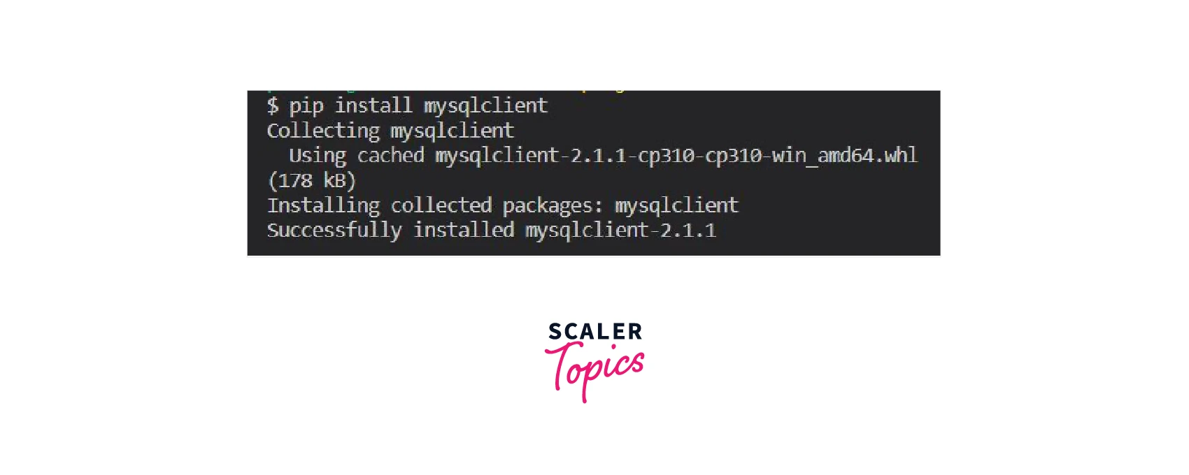 INSTALL MYSQLCLIENT BY PIP