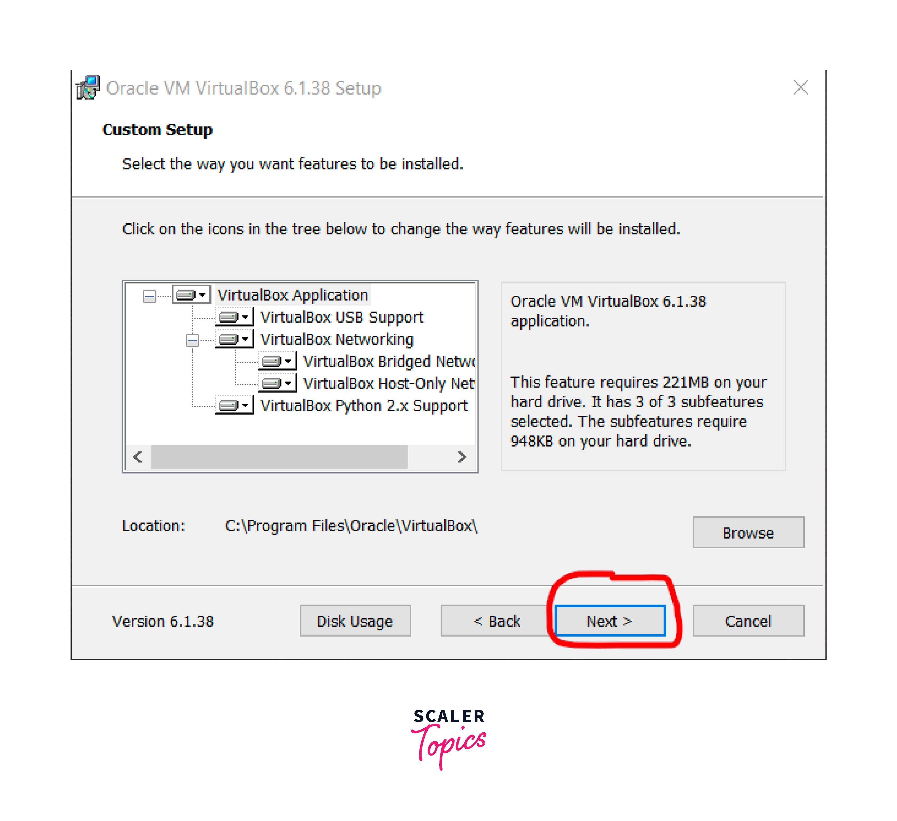 Installing VirtualBox on Windows 2