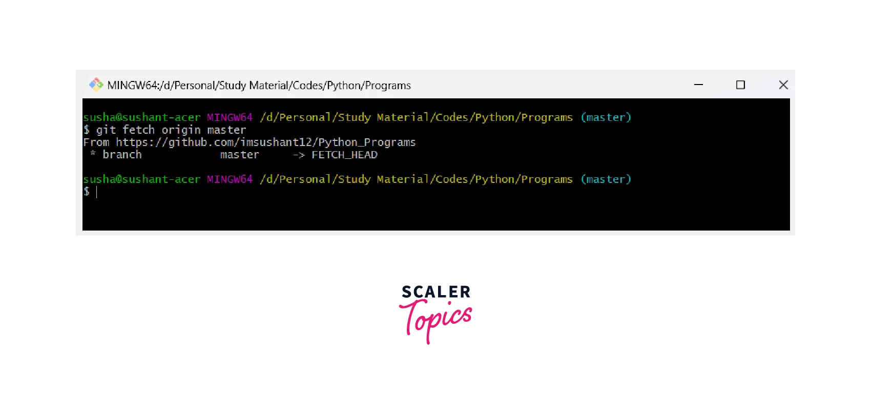 Git Fetch - Scaler Topics