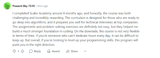 Real Student reviews