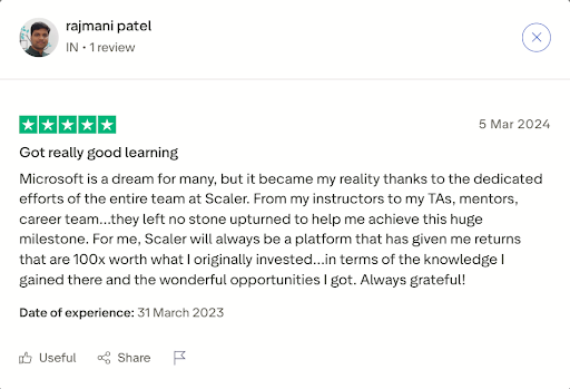 Real Student reviews