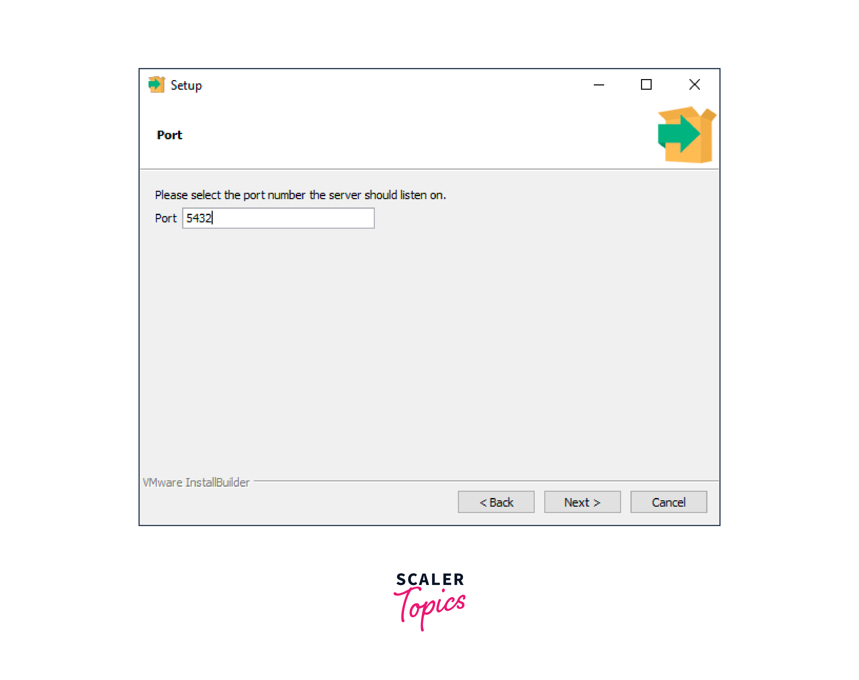 selecting default port for postgresql in windows