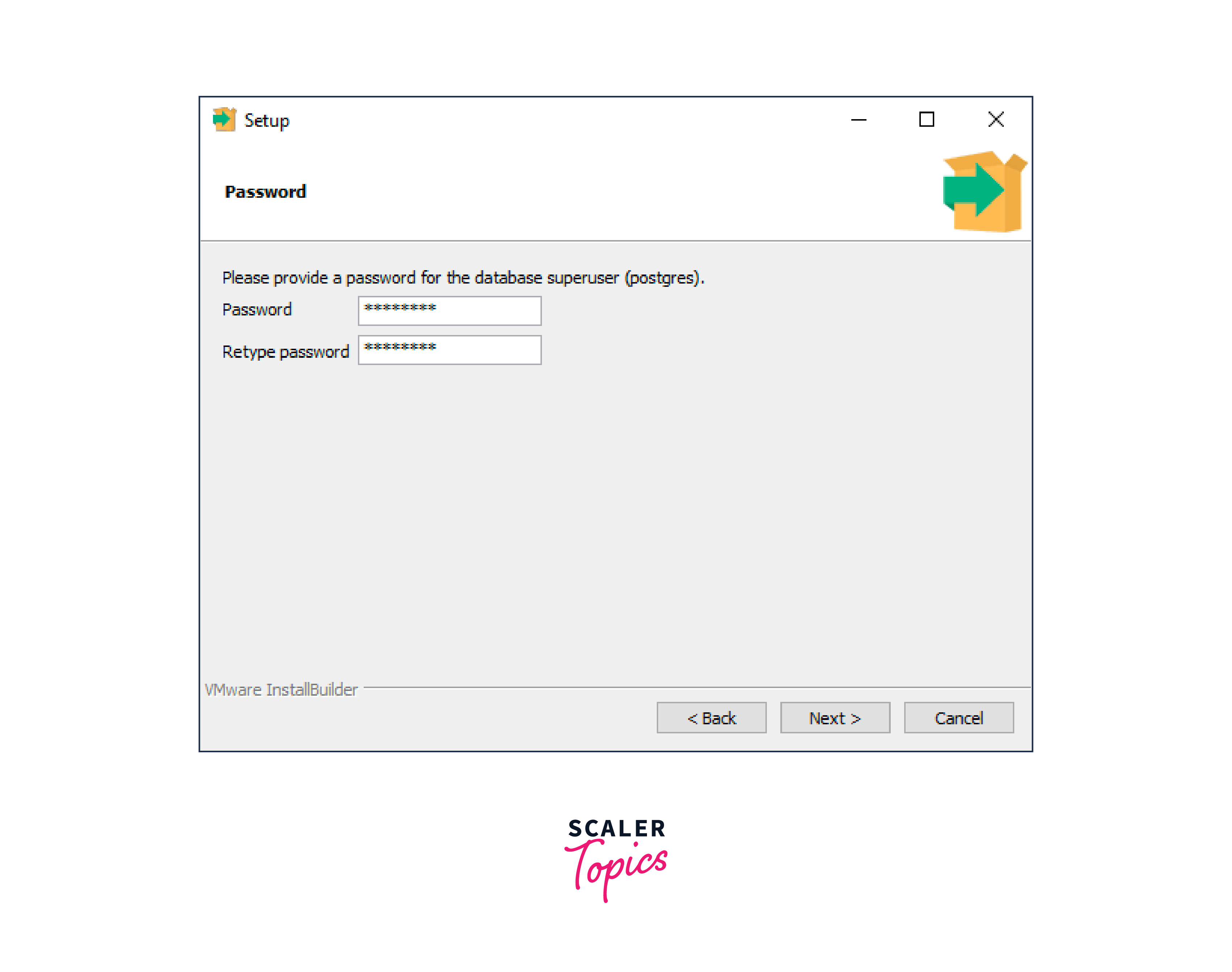 setting password for database superuser in windows