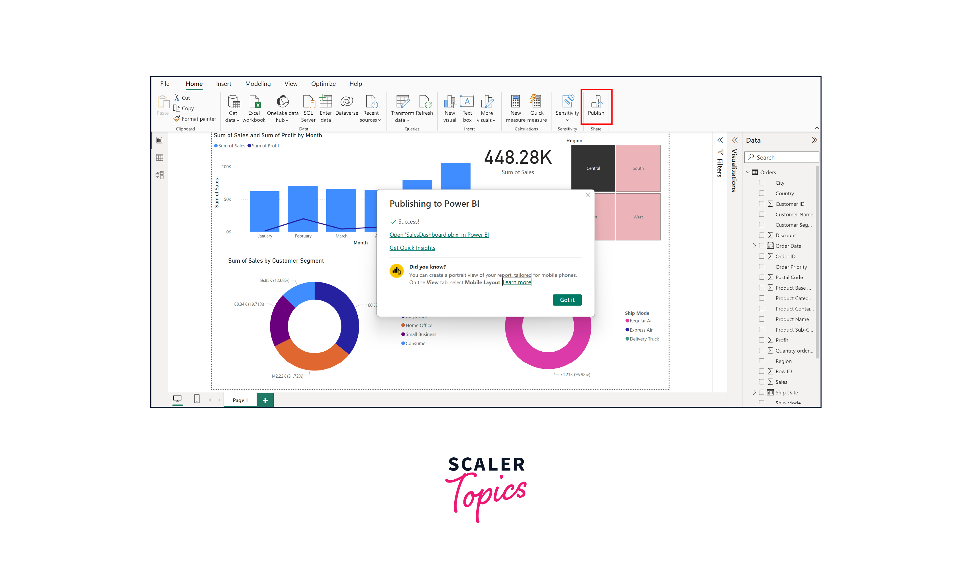 step - 4 to create dashboard in power bi