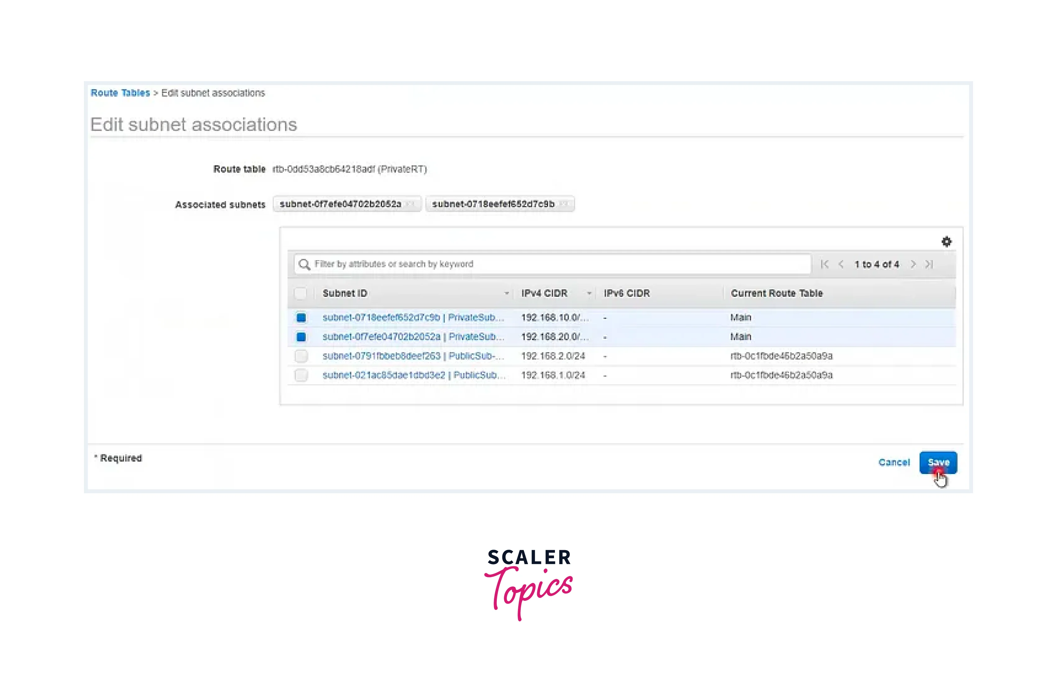 step 9 integration of private subnet into the private route table