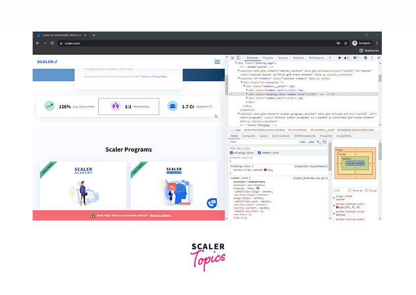 Chrome Developer Tools CSS - Scaler Topics