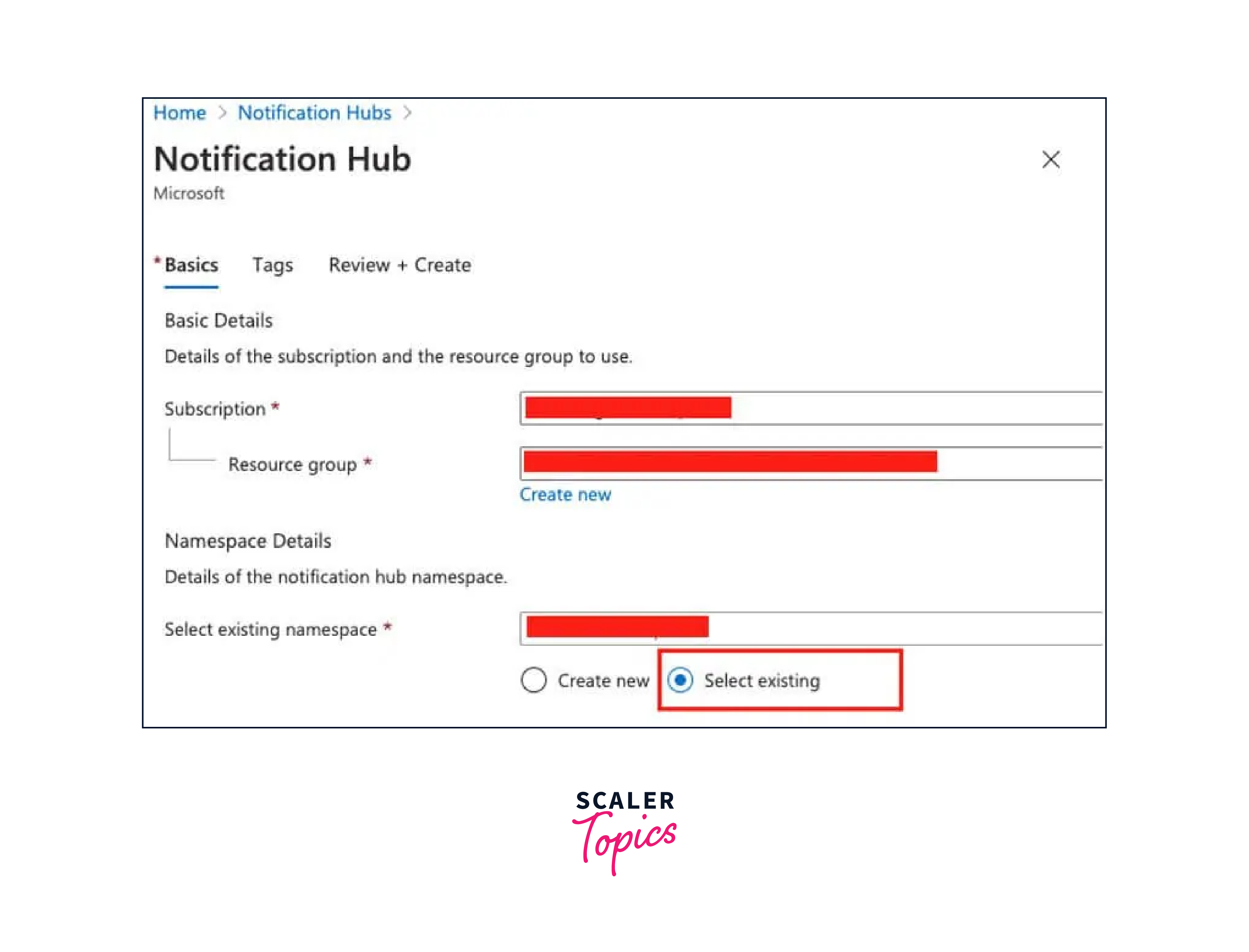 Using Azure Portal to Create Notification Hub