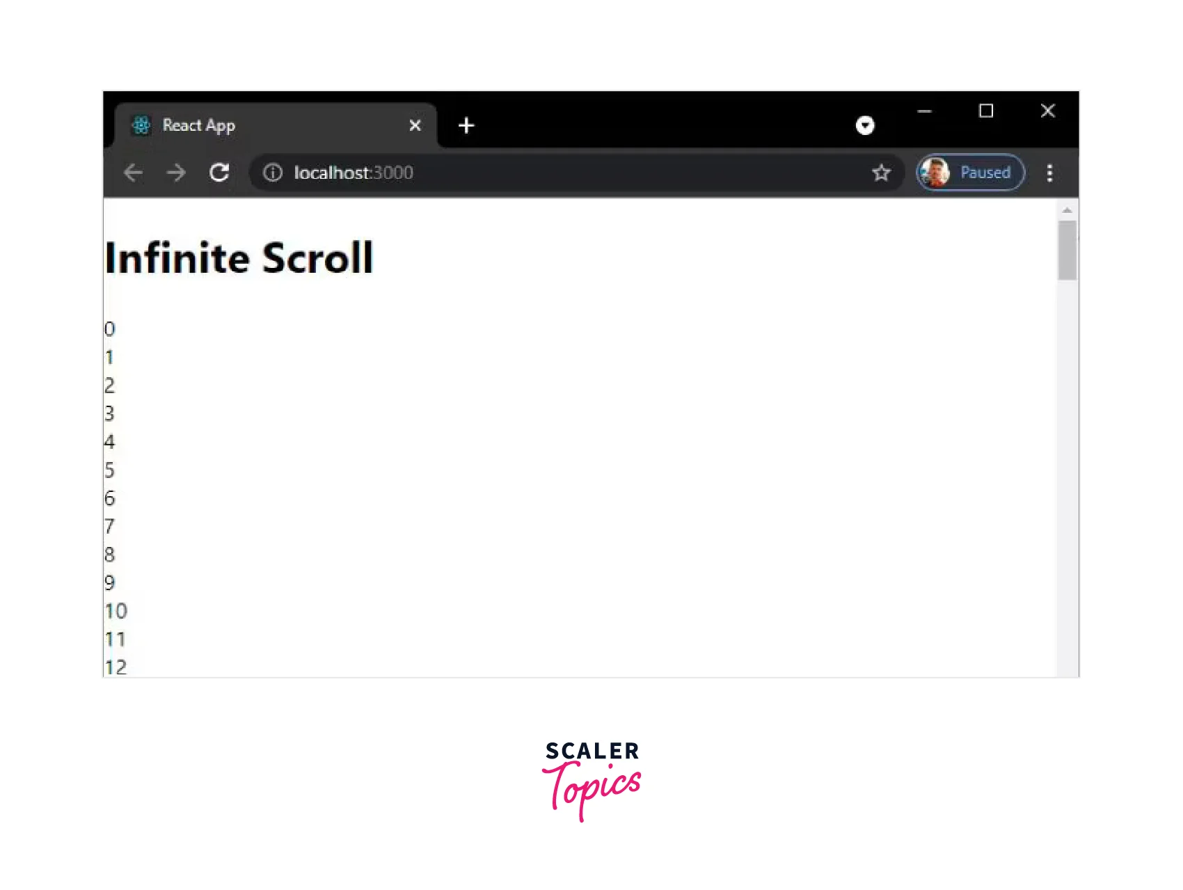 React Infinite Scroll - Scaler Topics