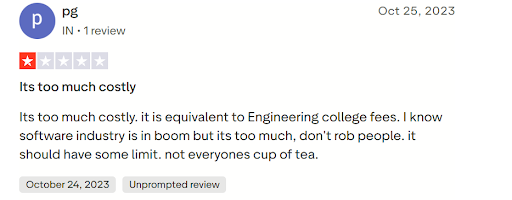 What are Students Saying about Scaler’s Fees